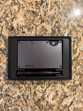 Ridge slim RFID blocking wallet in gunmetal